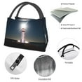 thumbnail image 4 of Yiaed Peggy's Cove Lighthouse Print Lunch box lunch bag Portable Insulated Lunch Box for Women Men Cooler Tote Bag with Front Pocket for Work Picnic Travel, 4 of 6