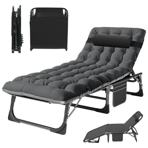 MOPHOTO Adult Camping Cot Adjustable 4Position Folding Cot, Portable