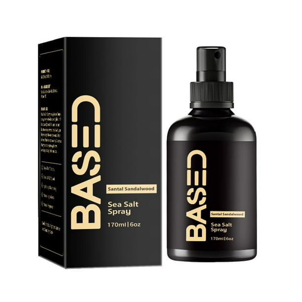 Spray de sal marina, acabado natural, spray de sal marina para el cabello, volumen y textura, infundido con algas marinas y vitamina B5, ligero y no graso, sin parabenos, sin sulfatos.