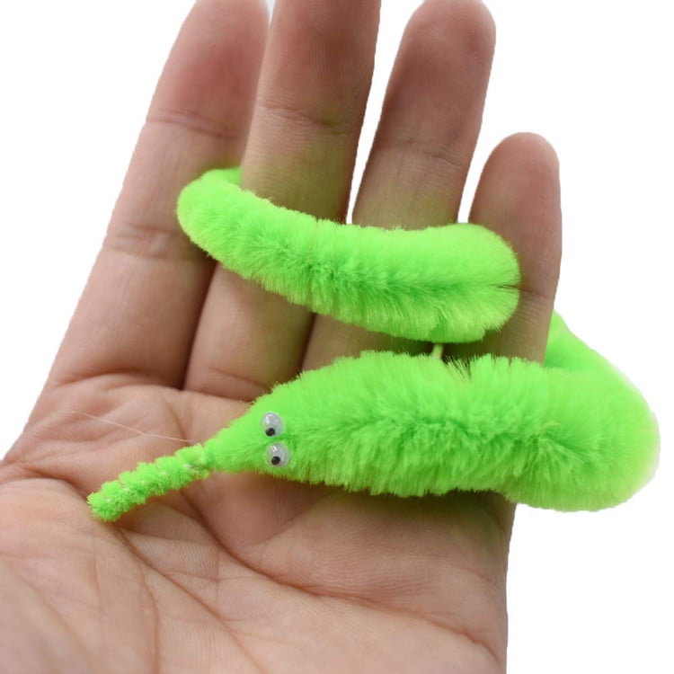magic wiggly twisty fuzzy worm toy