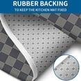 thumbnail image 4 of Dark Gray and Light Gray Checkered Pattern Bathroom Rugs Sets 3 Piece,Toilet Cover Set,Absorbent Non Slip Bathroom Mats Sets with U-Shaped Contour Rug Toilet Rug Set, 4 of 5