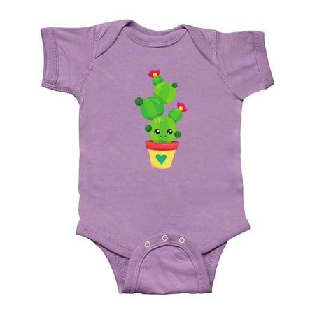 

Inktastic Cute Cactus Cactus With Flowers Cactus In A Pot Gift Baby Girl Bodysuit