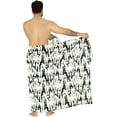 thumbnail image 4 of LA LEELA Men's Pareo Swim Trunk Swimwear Sarong Beach Wrap One Size Black, Tie Dye Summer Vacation Party, 4 of 5
