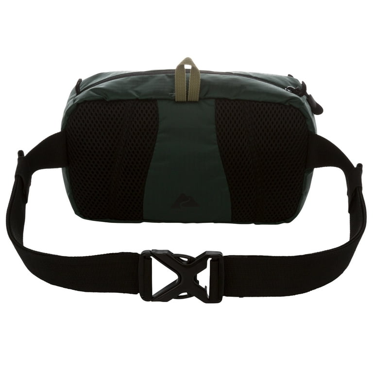 Waist Pack Travel Handy Hiking Zip Pouch for Men and Women Nylon(Green)