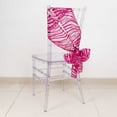 thumbnail image 2 of Balsa Circle 5 Fuchsia Silver Wave Mesh Chair Sashes Embroidered Sequins Wedding Party Events Reception Decorations Supplies, 2 of 8