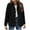 Black, variant on Herrnalise Jackets For Women Fashion Solid Pocket Color Jacket Plush Long Sleeves Lapel Coat Shackets For Women 2024 fall White,XL