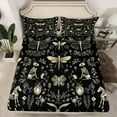 thumbnail image 2 of Manfei Moth Skeleton King Sheet Sets,Insect Animal Bedding King Size,Boho bohemian Style Bed Sheets Set King Size,Super Cozy Bedroom Decor,4 Pieces, 2 of 7