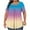 Blue, variant on Women's Plus Size Gradient Color Oversized Tunic Tee – Casual Short Sleeve Spring-Summer Top with Everyday Versatility