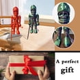 thumbnail image 3 of Dserhfy 3D Printed Skeleton Knight Figurine Movable Joints Halloween Spooky Skeleton Warrior Articulated Skeleton Soldier Model Toy Desktop Decoration Ornament, 3 of 8
