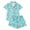 Light Blue, variant on LEKDFST Halloween Womens Pajamas Set Ghost Pumpkin Print Short Sleeve Button Down 2 Piece Loungewear Sets Sleepwear Pink S