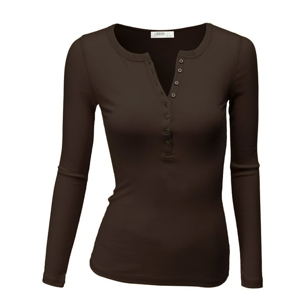 selvbiografi hvordan man bruger husmor Doublju Women's Thermal Henley Long Sleeve Top with Plus Size - Walmart.com