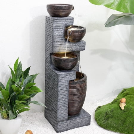 chrismas clearnace! Cliffdell Resin outdoor Fountain With Light