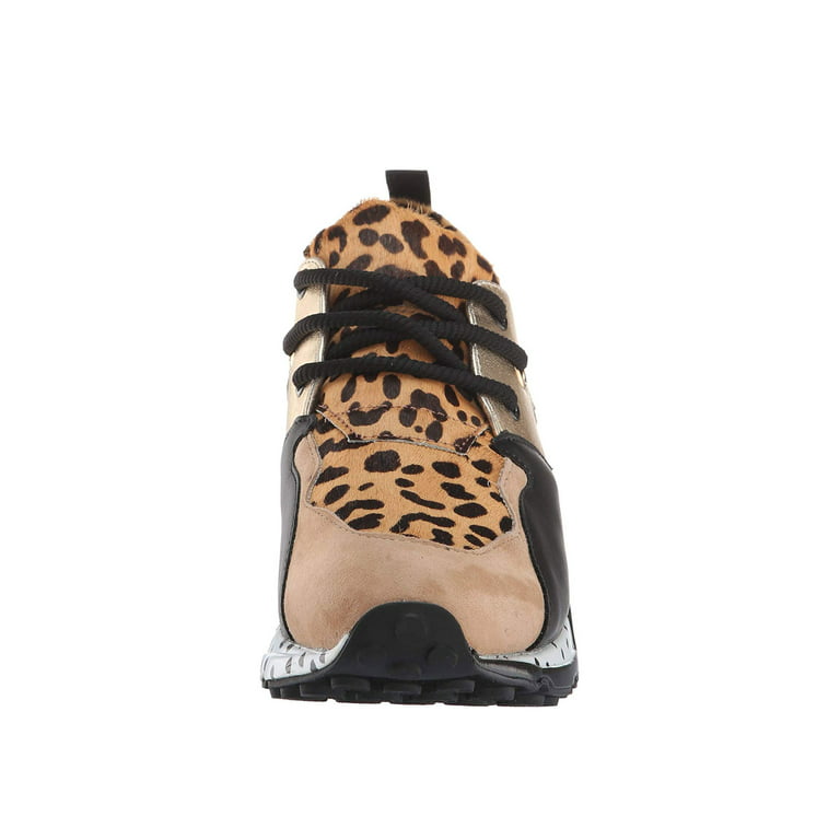 Bortset Instruere sammensmeltning Steve Madden Women's Cliff Leather Leopard Print Lace-Up Sneaker -  Walmart.com