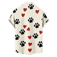 thumbnail image 4 of Yusimy Mens Short Sleeve Button Down Shirt with Valentine Day Print Collar Casual Shirt for Everyday Wear, 4 of 4