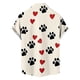 thumbnail image 4 of Ceisia Men's Casual Valentine's Day Short Sleeve Shirt Pet & Heart Print Regular Straight Fit Turn-Down Collar Spring Summer Shirt Gift, 4 of 4