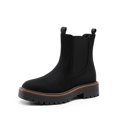 thumbnail image 1 of Botas Chelsea para mujer DREAM PAIRS en gamuza negra, talla 7, 1 of 7