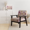 thumbnail image 2 of Designart "Pink Whimsical Wildflowers II" Upholstered Abstract Botanicals Accent Chair and Modern & Contemporary Arm Chair - Multiple Color & Pattern, 2 of 7