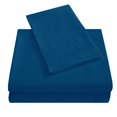 thumbnail image 1 of Soft Bed Sheets Set Bedspread Deep Pocket High Quality Bedding Set Blue QUEEN Size 4Pcs, 1 of 8