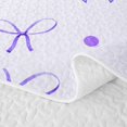thumbnail image 5 of spefrowx Purple Princess Bow Twin Quilt Set for Girls, Cartoon Polka Dot Twin Coverlet Set, 2pcs, 5 of 7