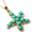 Turquoise, variant on Amrita Singh Mauritius Gold-tone Brass Dainty Chain Necklace with Resin and Crystal Embellished Starfish Pendant