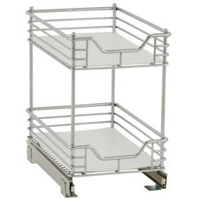 2 Tier Organizer Baskets With Mesh Sliding Drawers Brown 2 Tier