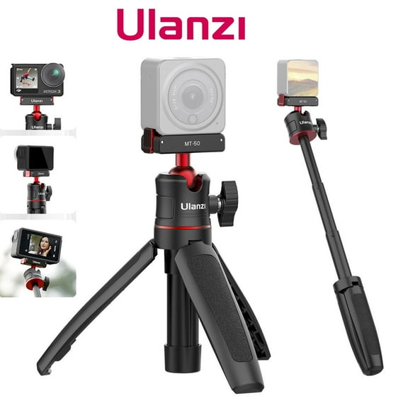 Ulanzi MT-50 Magnetic Selfie Stick Tripod Stand Portable For DJI Osmo Action 4/3/2, Extendable Height 360° Rotatable Ballhead 3-section