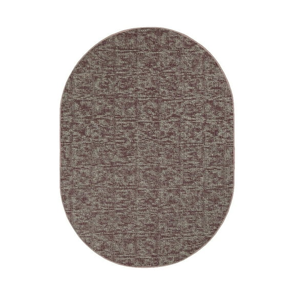Furnishmyplace Modern Indoor/Outdoor Commercial Rug - Purple, Elemental Area Rugs 6' x 8' Oval
