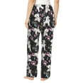 thumbnail image 3 of Uemuo Cute Poodle Dog Pattern Women's Wide Leg Palazzo Lounge Pants with Pockets Light Weight Loose Comfy Casual Pajama Pants-X-Large, 3 of 9