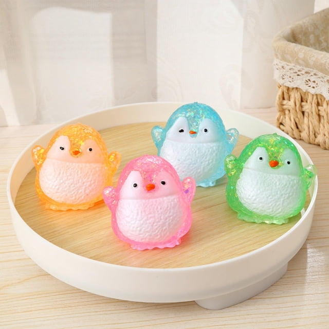 Pelota antiestrés con forma de pingüino para adultos y niños: juguete suave para apretar que alivia la ansiedad y ayuda a controlar el estrés. Un divertido accesorio de escritorio para el hogar, la o