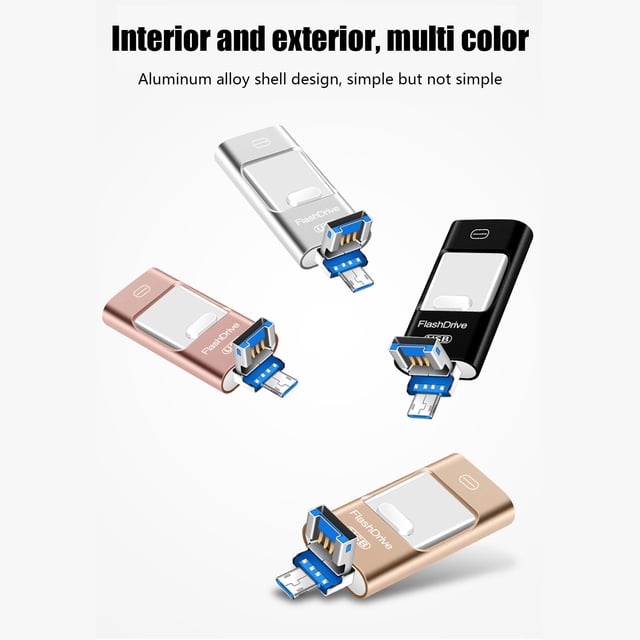 MORESEC under $5 3-in-1 USB Card Reader32GB OTG Adapter with Type C Micro USB Ports, Memory Flash Drive for Phone Tablet Computer, High Speed Data Transfer