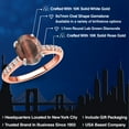 thumbnail image 2 of Gem Stone King 10K Two Tone Gold Red Tiger Eye and Lab Grown Diamond Engagement Ring for Women | 1.70 Cttw | Gemstone Birthstone | Oval 9X7MM, 2 of 6
