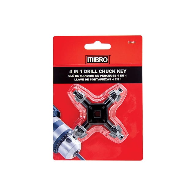 Llave portabrocas Mibro 4 en 1 para tamaños de 1/4 a 1/2