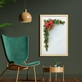 thumbnail image 2 of Christmas Wall Art with Frame, Coniferous Tree Ornament with Customary Bells and Baubles Hanging Xmas Corner, Printed Fabric Poster for Bathroom Living Room Dorms, 23" x 35", Multicolor, by Ambesonne, 2 of 2