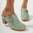 thumbnail image 7 of Decould sylf Mules for Women Closed Toe Slip-on Clogs Comfortable Wedge Sandals, 7 of 7