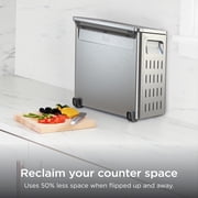 Ninja Flip Toaster Oven & Air Fryer, 8-in-1 Functionality, Storage Space, Air Fry Basket, Sheet Pan, Wire Rack & Removable Crumb Tray, SP151 Stainless