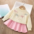 thumbnail image 4 of Ashirexll Girls' Clothing Sets 2 Piece Long Sleeve Round Neck Button Cardigan with Knit Skirt Set for 1-8 Years, 4 of 5