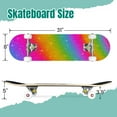 thumbnail image 2 of 31'' Complete Skateboard 7 Layer Canadian Maple Double Kick Deck Skateboards Multicolored glitter gradient Raster version Skate Board for Beginner Adult Gifts, 2 of 5