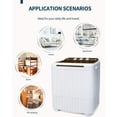 KUPPET Portable Washing Machine, 17lbs Compact Twin Tub Wash&Spin Combo