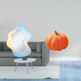 thumbnail image 2 of Cojín decorativo reflectante de acrílico con forma de calabaza para baño y dormitorio modernos, ideal para decorar paredes y sofás., 2 of 8