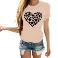 thumbnail image 1 of Pxiakgy Vente Chaude! T-Shirt Trèfle de la Saint-Patrick pour Femmes Chanceux Irlandais Manches Courtes T-Shirt Graphique Trèfle Mode Décontractée Imprimé Amour Col Rond Manches Courtes T-Shirt, 1 of 4