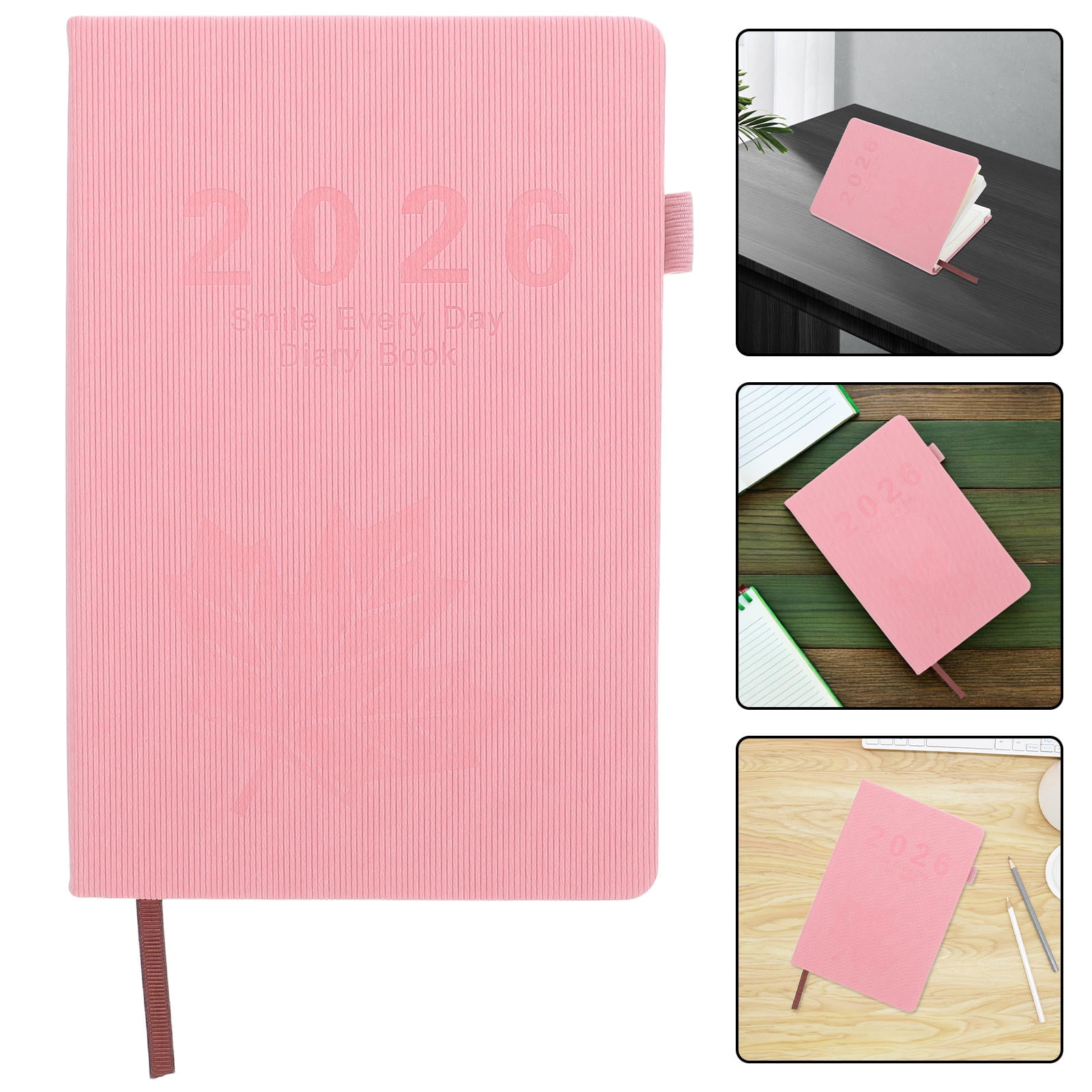 ELAYARD Elegant Pink 2026 Planner Notebook for Scheduling and Journaling with Portable Design