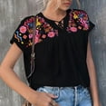 thumbnail image 4 of Birdeem Womens Summer Printing Embroidery Tassel Frenum Top, 4 of 8