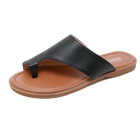 

VerPetridure Women s Platform & Wedge Sandals Women s Soft Soles Slippers Non-slip Sandals Clip Toe Beach Large Size Casual Flats