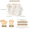 thumbnail image 4 of Newborn Dog Carrier for Small Dogs Rabbit cat with Lace Design, Cotton Bag, Dog Carrier Soft Sided, Collapsible Travel Puppy Carrier,Beige, 4 of 11
