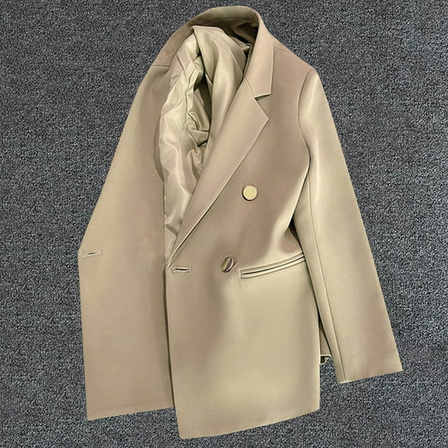 Amzcrzy Blazers pour Femmes Mode Décontractée pour Femmes Couleur Unie Poche Col Rabattu Blouse à Manches Longues Blazer Vestes pour Femmes Hauts à Manches Longues pour Femmes Veste pour Femmes Vêtements pour Femmes Hauts pour Femmes