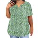 thumbnail image 1 of Camisetas Casuales de las Mujeres Largo Casual Impreso Cuello Redondo Suelto Top, Camiseta de Verano de Manga Corta, 1 of 4