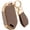 Gold-edged Brown, variant on Key Fob Cover Compatible with Kia Telluride Carnival Sorento K4 K5 GT-Line 5 Button Leather TPU Metal Keychain Case Holder Protector,Silver-edged black,5 Buttons