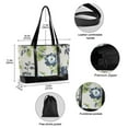 thumbnail image 2 of FORMRS Canvas Laptop Tote Bag for Women with 15.6" Computer Compartments Shoulder Handbag, Light Floral Pattern, 2 of 7
