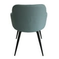 thumbnail image 4 of Cid Mara 24 Inch Modern Dining Chair, Blue Fabric, Black Metal Legs- Saltoro Sherpi, 4 of 5