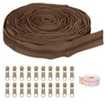 thumbnail image 1 of Unique Bargains Brown Nylon Coil Zippers with Sliders and Ruler (10 Yards, 20 Pack), 1 of 6